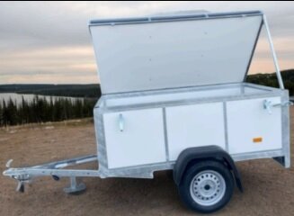 200x100cm bagagewagen met GRATIS OPTIE-PAKKET en COC - Witte PPL beplating