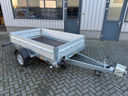 251x153cm afzinkbare WOM XT motoraanhangwagen met 750kg as - met bordenset