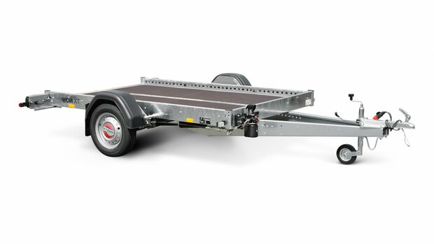 251x153cm afzinkbare WOM XT motoraanhangwagen met 1500kg as.